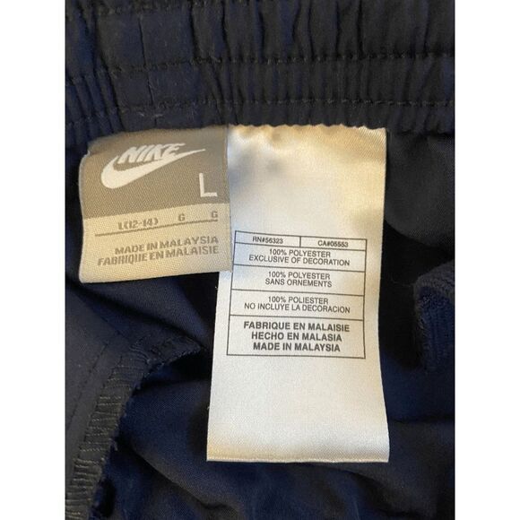 Nike Capri Active Pants large 12/14 Navy white Stripe#56323 Y2K - Picture 5 of 8